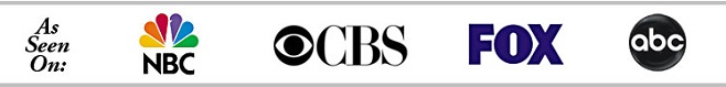 As seen on: NBC, CBS, FOX, ABC